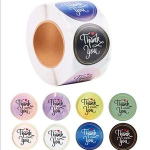 100 - 1.5” Thank You Stickers